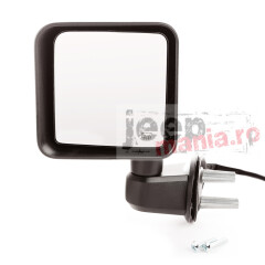 Mirror, Power, Heated, Black, LH; 15-18 JK