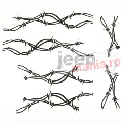 Autocolante  , Barbed Wire, 07-17 Wrangler