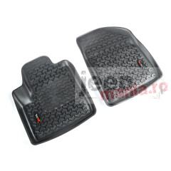 Front Floor Liner Kit, Black, 14-17 Jeep Cherokee KL