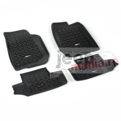 Floor Liner Kit, Black, 07-18 Jeep 2-Door Wrangler