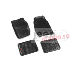 Floor Liner Kit, Black, F/R, 84-01 Jeep Cherokee XJ