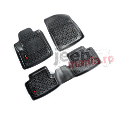 Floor Liner Kit, Black, F/R, 14-17 Jeep Cherokee KL