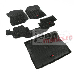 Floor Liner Kit, Blk, F/R/C, 76-95 CJ & Wrangler