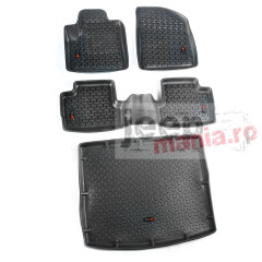 Floor Liner Kit, Black, F/R/C, 14-17 Jeep Cherokee