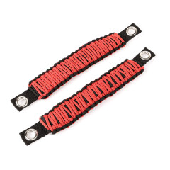 Paracord A-Pillar Grab Handle, Rosii; 07-18 Jeep JK