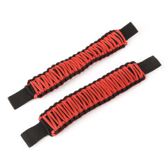 Grab Handle, Paracord, Seat Mounted, Red; 07-19 Jeep Wrangler JK/JL/JT