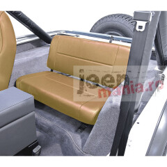 Fixed Rear Seat, Tan, 55-95 Jeep CJ & Wrangler