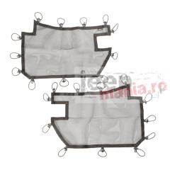 Tube Door Covers, Front Pair, Black; 07-17 JK/JKU