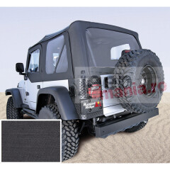 XHD Replacement Soft Top, NEGRU, cu geamuri Fumurii; 97-06 Jeep Wrangler TJ