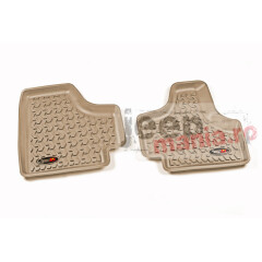 Floor Liners, Rear, Tan, 08-12 Jeep Liberty KK