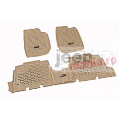 Floor Liner Kit, Tan, F/R, 07-17 4 Door Wrangler