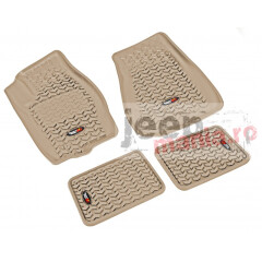 Floor Liner Kit, Tan, F/R, 05-10 Grand Cherokee