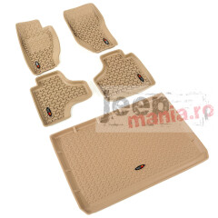 Floor Liner Kit, Tan, F/R/C, 08-13 Jeep Liberty