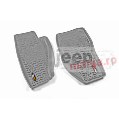 Floor Liners, Front, Gray, 08-12 Jeep Liberty KK