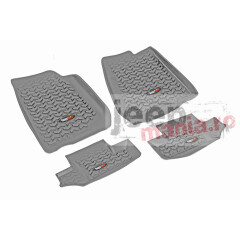 Floor Liner Kit, Gray, F/R, 07-17 2-Door Wrangler