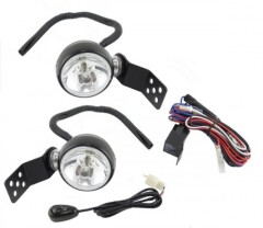 Kit Proiectoare ceata OFF ROAD FOG LIGHT KIT, 3-IN BLACK, 100W, RUGGED RIDGE, JEEP WRANGLER (JK) 07-18