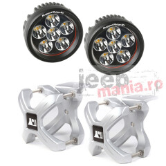 Small X-Clamp & Round LED Light Kit, Silver, 2-Pc.