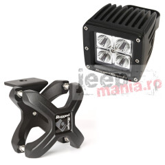 Small X-Clamp & Square LED Light Kit, Text. Black