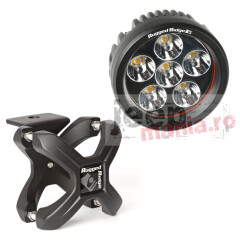 Small X-Clamp & Round LED Light Kit, Text. Black