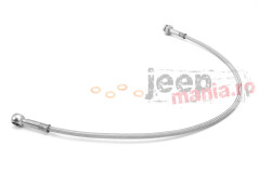 Front Brake Hoses, Stainless, 87-95 Wrangler YJ