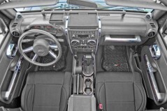 KIT Interior CROM / ARGINTIU - Rugged Ridge pt. 07-10 Jeep Wrangler JK 2 Usi, Cutie Automata si Geamuri Electrice