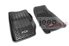 Floor Liners, FRT, Blk, JEEP Logo, 84-01 Cherokee XJ