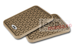 Floor Liner, Rear, Tan, Jeep Logo, Universal