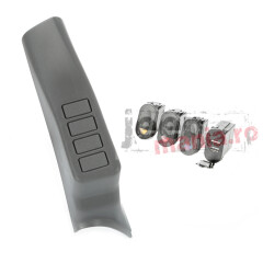 A-Pillar: Panou Suplimentar Stalp cu 3 Comutatori 2 pozitii si Conector Dual USB, pt. 07-10 Jeep Wranglers JK/JKU