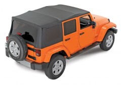 MOPAR cu Geamuri Fumurii pt. 07-18 Jeep Wrangler Unlimited JK 4-Usi, Negru Diamond