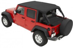 Bestop Header Safari Bikini Tops MESH / NEGRU pt. 07-13 Jeep Wrangler Unlimited JK 4 Door