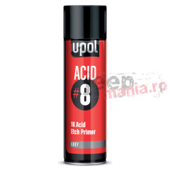 Primer Epoxidic U-POL® Raptor - ACID#8 pt. suprafete Metalice - 450 ml, GRI / NEGRU