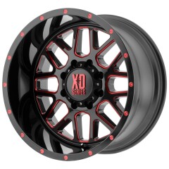 ALLOY WHEEL 10X20'' 5X127 ET-24 XD 820 GRENADE BLACK WITH RED TINT- JEEP WRANGLER JL