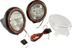 Set 2 Proiectoare XENON (HID technology) Off-Road 7 inch Round Fog Light Kit  in Black Composite Housing with Wiring Harness