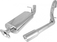 Set Teava si Toba Evacuare: Cat-Back Exhaust System, STAINLESS STEEL, Single RH Outlet, pt. 00-06 Jeep Wrangler TJ with 2.5L, 2.4L & 4.0L Engine