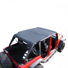 ISLAND TOPPER TOP, NEGRU / KAKI Diamond pt. 2007-2009 Jeep Wrangler JK 4 Door. Front & Rear Seats 