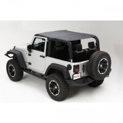 ISLAND TOPPER TOP, NEGRU / KAKI Diamond pt. 2007-2015 Jeep Wrangler JK 2 Door. Front & Rear Seats