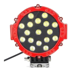 Proiector LED Rotund 6 inch ROSU - 51W, 3825 lumeni, FLOOD Beam 60 grade