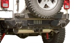 Aluminum Rear Bumper with Pods and Rear Step pt. 07-18 Jeep Wrangler JK 2 or 4 doors