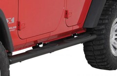 Praguri Rugged Ridge Side Step Bars OVAL 4.25 inch pt. 07-18 Jeep Wrangler JK 4 Door