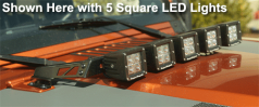 SET 5 Proiectoare LED cu prindere Capota pt. 07-17 Jeep Wrangler & Wrangler Unlimited JK