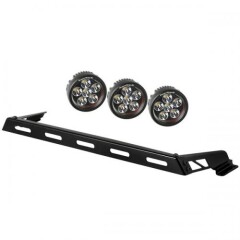 SET 3 Proiectoare LED Rotunde cu prindere Capota pt. 07-17 Jeep Wrangler & Wrangler Unlimited JK