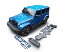 SET 5 Scuturi: frontal, motor si cutie viteze, cutie transfer, esapament si rezervor din Dural 6 mm pt. 07-17  Jeep Wrangler JK 2 Usi, 2.8 CRD DIESEL  - RIVAL Automotive