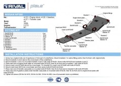 Scut Motor din Dural pt. 2008-2015 NISSAN Pick Up NP300 - RIVAL Automotive