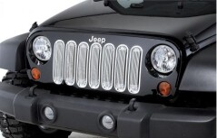 Insertie Aluminiu CROMATA pt. grila fata pt. 07-15 Jeep Wrangler & Unlimited JK - Rugged Ridge -