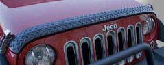 Deflector Capota (insecte) Striat - Wraparound Bug Deflectors, Negru, Rugged Ridge, 07-17 Jeep JK Wrangler