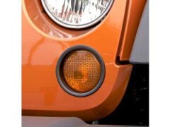 Set Ochelari NEGRU pt. semnal frontal grila pt. 07-17 Jeep Wrangler & Wrangler Unlimited JK
