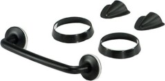 KIT Cleme agatatoare Capota Otel Inoxidabil NEGRE Rugged Ridge pt. 97-06 Jeep Wrangler & Wrangler Unlimited TJ