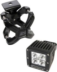 Proiector LED Cube CREE 3 in / 7.6 cm NEGRU / SILVER, cu Suport X-Clamp pt. bara tubulara 2.25 in–3 in (5.7 cm – 7.6 cm) - Rugged Ridge -, Driving Light, 16 Wati - Rugged Ridge -