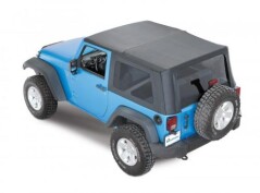 Inlocuire Soft Top Negru cu geamuri fumurii pt. 2007-2009 Jeep Wranglet JK 2 Usi - Rugged Ridge -