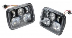 SET Faruri LED Negre J.W.SPEAKER 8900 Evolution pt. 84-01 Jeep Wrangler YJ, Cherokee XJ and Comanche MJ